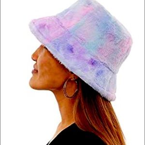 Unisex Purple, Pink and Blue Tie-Dye Bucket Hat